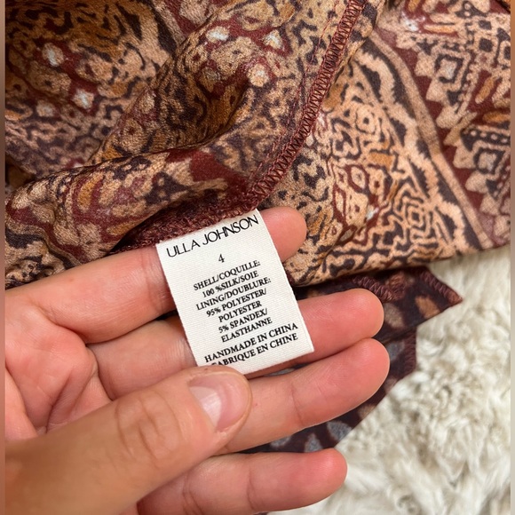 Ulla Johnson Brown and Orange Patterned Dress - Picture 7 of 13